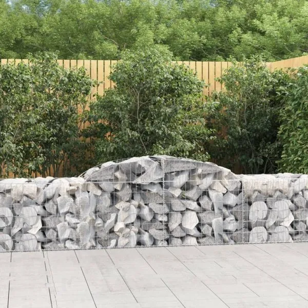 Coșuri gabion arcuite 25 buc, 300x50x60/80 cm, fier galvanizat