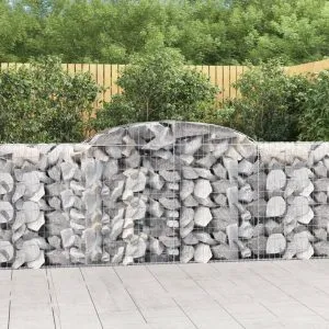Coșuri gabion arcuite 12 buc, 300x50x100/120cm, fier galvanizat