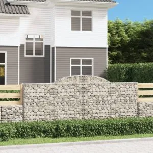 Coșuri gabion arcuite 7 buc. 300x50x120/140 cm, fier galvanizat