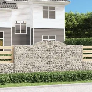 Coșuri gabion arcuite 12 buc, 300x50x140/160cm, fier galvanizat