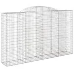 Coșuri gabion arcuite 8 buc, 300x50x180/200 cm, fier galvanizat