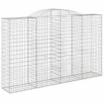 Coșuri gabion arcuite 15 buc, 300x50x180/200 cm fier galvanizat