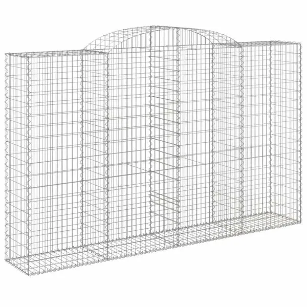 Coșuri gabion arcuite 15 buc, 300x50x180/200 cm fier galvanizat