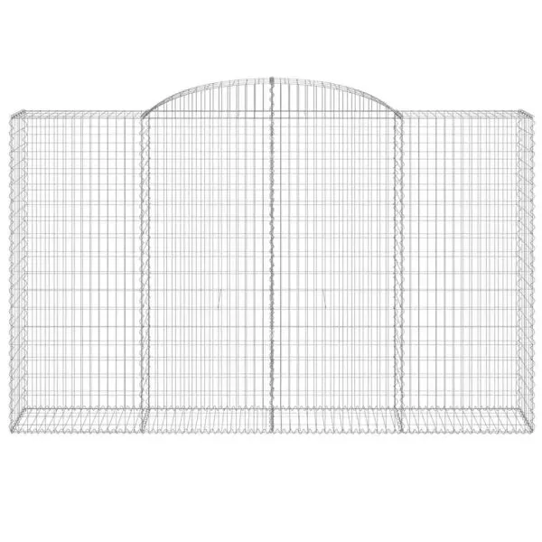 Coșuri gabion arcuite 15 buc, 300x50x180/200 cm fier galvanizat