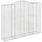 Coșuri gabion arcuite, 8 buc, 300x50x220/240cm, fier galvanizat