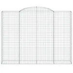 Coșuri gabion arcuite, 8 buc, 300x50x220/240cm, fier galvanizat