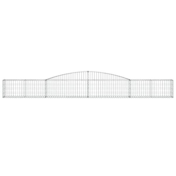 Coșuri gabion arcuite 9 buc, 400x30x40/60 cm, fier galvanizat