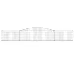 Coșuri gabion arcuite 3 buc, 400x30x60/80 cm, fier galvanizat