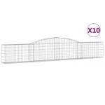Coșuri gabion arcuite 10 buc, 400x30x60/80 cm, fier galvanizat