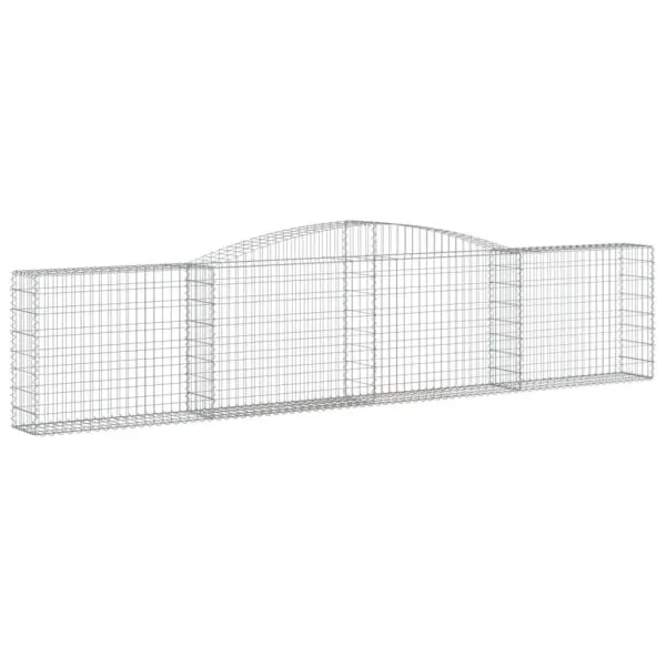 Coșuri gabion arcuite 4 buc, 400x30x80/100 cm, fier galvanizat