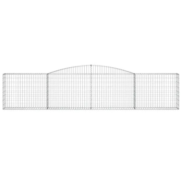 Coșuri gabion arcuite 6 buc, 400x30x80/100 cm, fier galvanizat