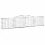 Coșuri gabion arcuite 15 buc, 400x30x80/100 cm, fier galvanizat