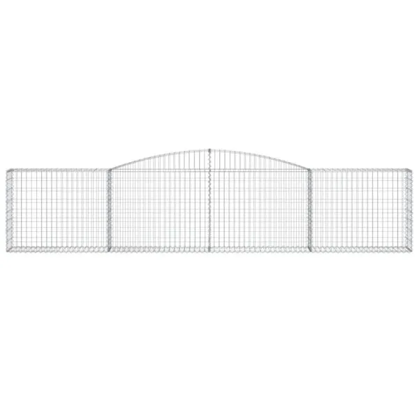 Coșuri gabion arcuite 15 buc, 400x30x80/100 cm, fier galvanizat