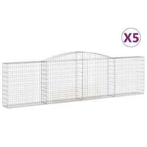 Coșuri gabion arcuite 5 buc, 400x30x100/120 cm fier galvanizat