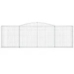 Coșuri gabion arcuite 6 buc. 400x30x120/140 cm fier galvanizat