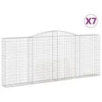 Coșuri gabion arcuite 7 buc. 400x30x160/180 cm fier galvanizat