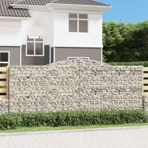 Coșuri gabion arcuite 9 buc. 400x30x160/180 cm fier galvanizat