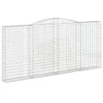 Coșuri gabion arcuite 15 buc, 400x30x180/200cm, fier galvanizat