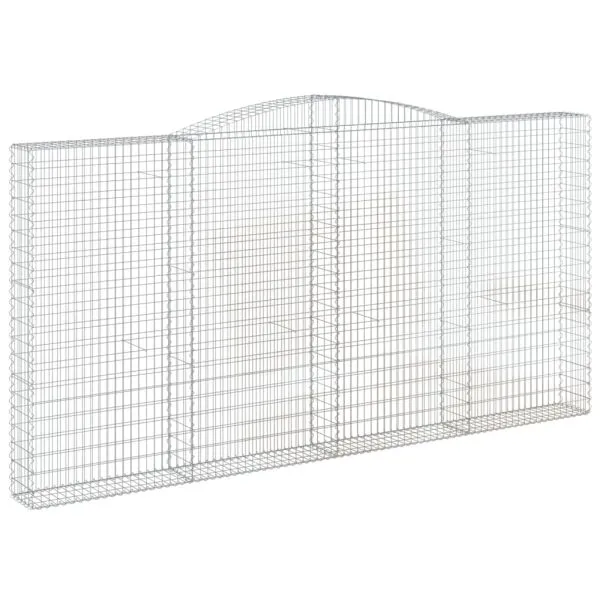 Coșuri gabion arcuite 2 buc. 400x30x200/220 cm fier galvanizat