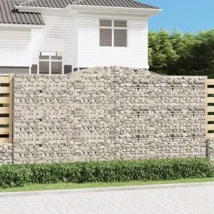 Coșuri gabion arcuite 2 buc. 400x30x200/220 cm fier galvanizat