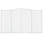 Coșuri gabion arcuite, 2 buc, 400x30x220/240cm, fier galvanizat