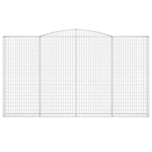 Coșuri gabion arcuite, 8 buc, 400x30x220/240cm, fier galvanizat