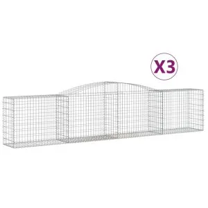 Coșuri gabion arcuite 3 buc, 400x50x80/100 cm, fier galvanizat