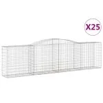 Coșuri gabion arcuite 25 buc, 400x50x100/120 cm fier galvanizat