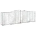 Coșuri gabion arcuite 4 buc, 400x50x120/140 cm, fier galvanizat