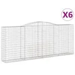 Coșuri gabion arcuite 6 buc. 400x50x160/180 cm, fier galvanizat