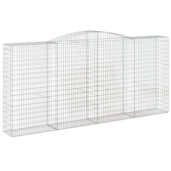Coșuri gabion arcuite 7 buc, 400x50x180/200 cm, fier galvanizat