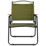 Scaune de camping, 2 buc., verde, 54x55x78 cm, țesătură Oxford