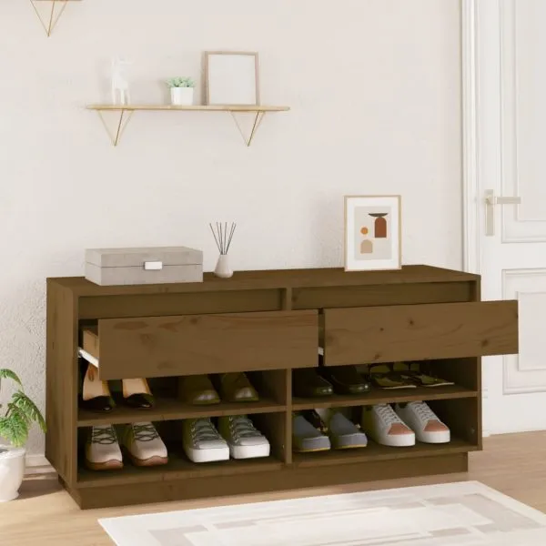 Pantofar, maro miere, 110x34x52 cm, lemn masiv de pin