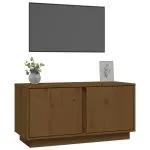 Comodă TV, maro miere, 80x35x40,5 cm, lemn masiv de pin