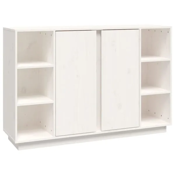 Servantă, alb, 120x35x80 cm, lemn masiv de pin