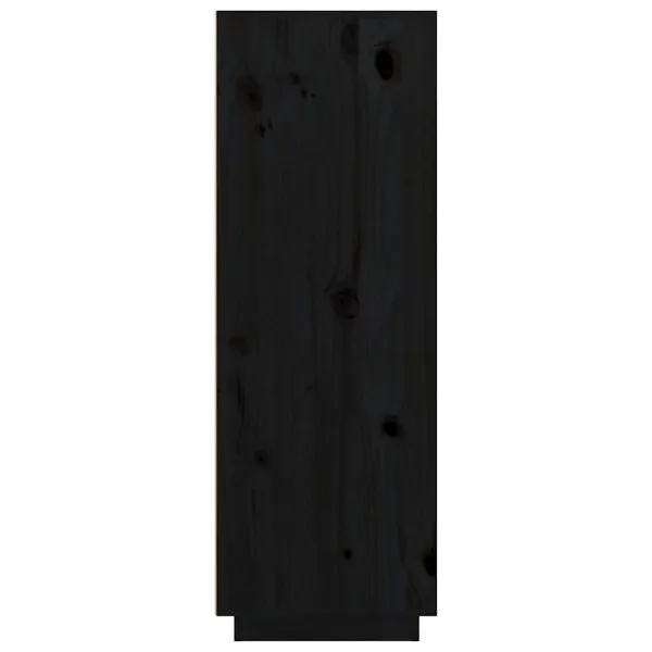 Dulap înalt, negru, 89x40x116,5 cm, lemn masiv de pin