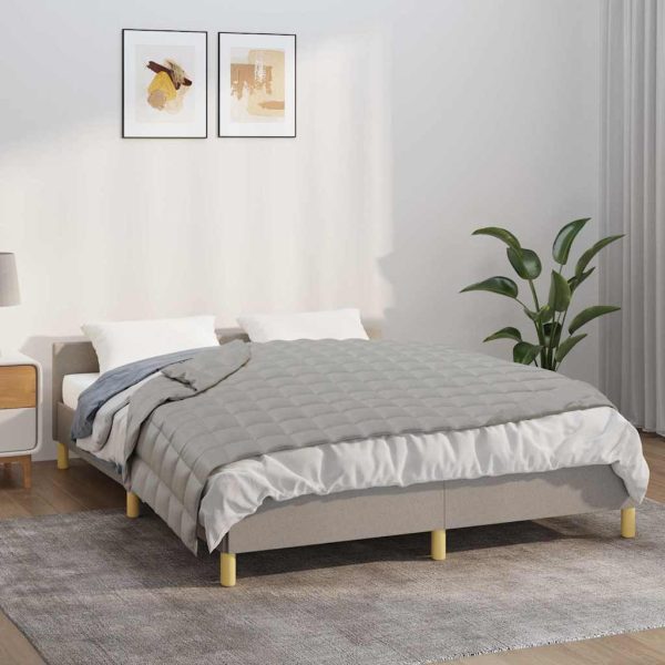 Pătură cu greutăți, gri, 150×200 cm, 7 kg, material textil