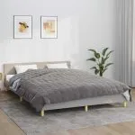 Pătură cu greutăți, gri, 200×225 cm, 13 kg, material textil