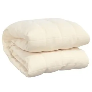 Pătură cu greutăți, crem deschis, 120×180 cm, 9 kg, textil