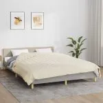 Pătură cu greutăți, crem deschis, 220×235 cm, 11 kg, textil