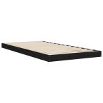 Cadru de pat, negru, 90×190 cm, single, lemn masiv de pin