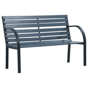 Bancă de grădină, gri, 112 cm, lemn masiv de brad