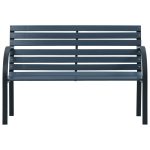 Bancă de grădină, gri, 112 cm, lemn masiv de brad