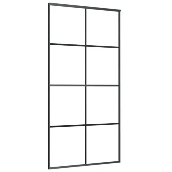 Ușă glisantă cu set feronerie 102,5×205 cm sticlă ESG/aluminiu
