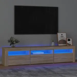 Comodă TV cu lumini LED, stejar sonoma, 180x35x40 cm