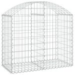 Coș gabion arcuit, 100x50x80/100 cm, fier galvanizat