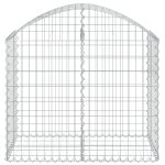 Coș gabion arcuit, 100x50x80/100 cm, fier galvanizat