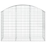 Coș gabion arcuit, 150x50x100/120 cm, fier galvanizat