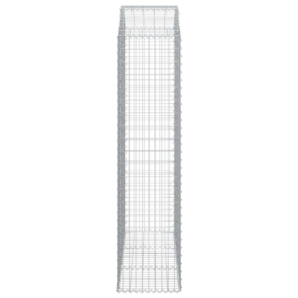 Coș gabion arcuit, 150x50x200/220 cm, fier galvanizat