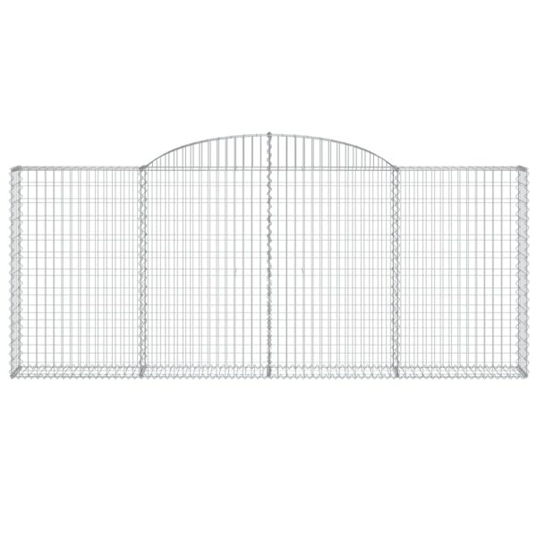 Coș gabion arcuit, 300x30x120/140 cm fier galvanizat